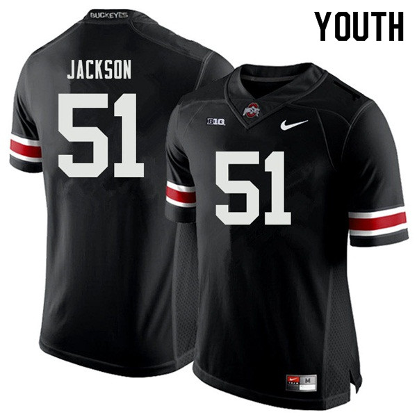 Youth #51 Antwuan Jackson Ohio State Buckeyes College Football Jerseys Sale-Black